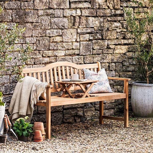 Naunton wooden Garden bench with collapsible table