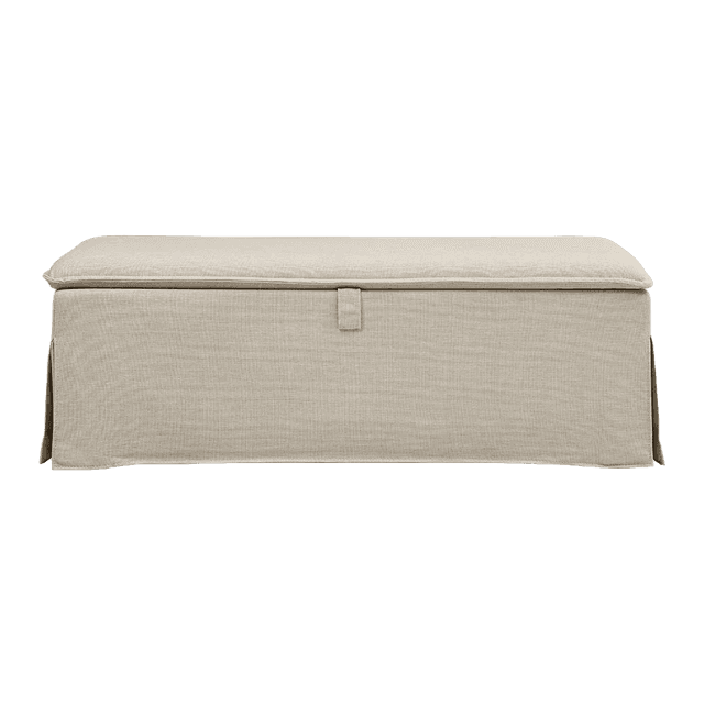 Avening Ottoman Storage Bench - Natural - House Linen Mix