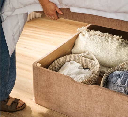 Pick a practical Ottoman Storage bed with easy-lift functionality or the timeless look of a Classic Bedstead with elegant turned wood legs.