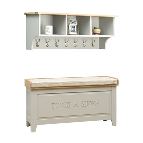 Chester Dove Grey Hallway Boot Bench Set The Cotswold Company