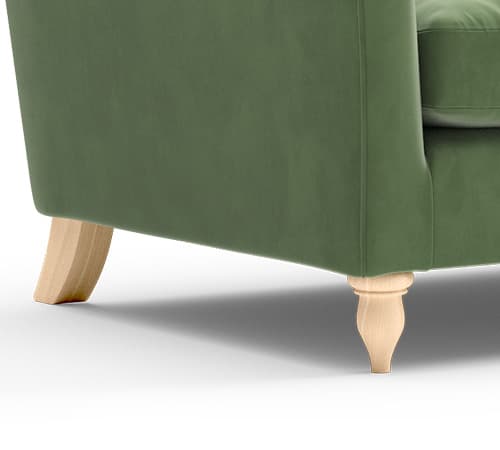 Beautifully turned beech legs