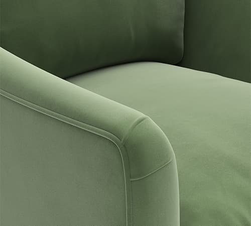 Elegantly curved arms