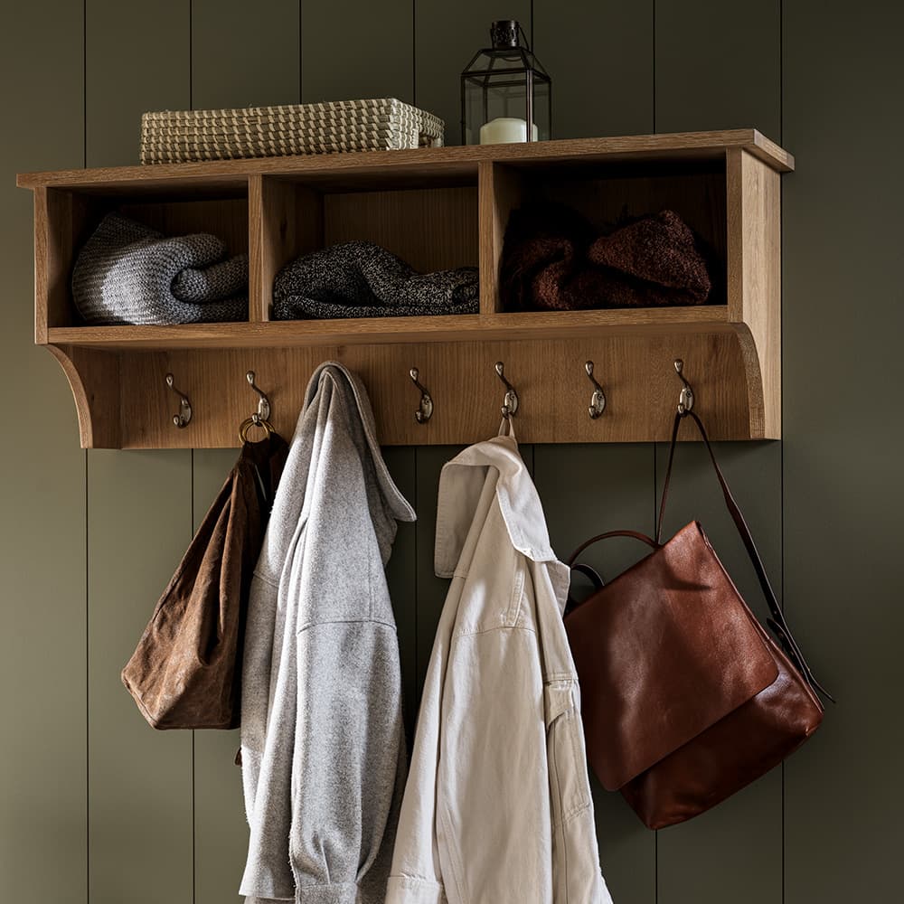 Coat Rack, Hallway Hooks and Shelves
