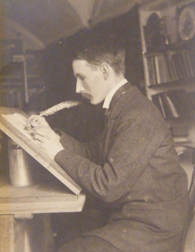 Edward Johnton at his desk