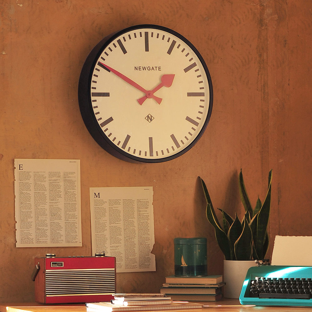 Clock, vintage station clock, office, home office