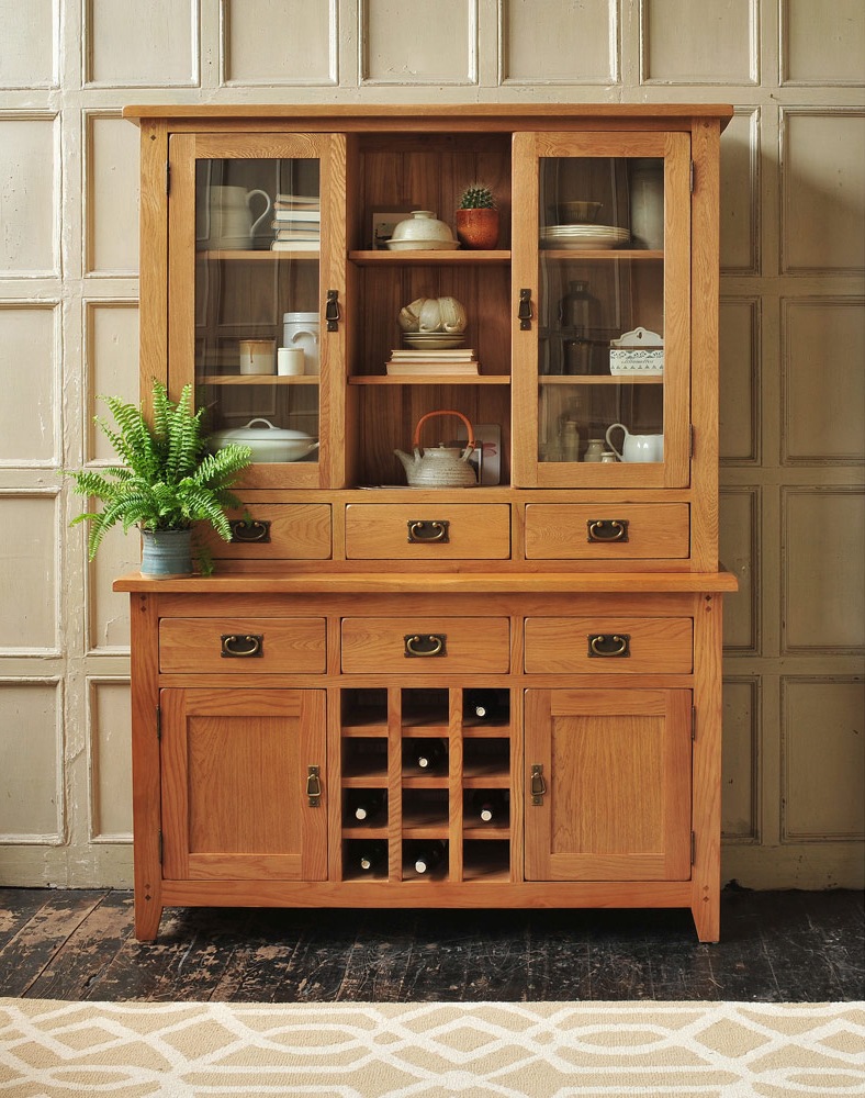 Dresser and wine rack, oak furniture, dream kitchen, freestanding kitchen
