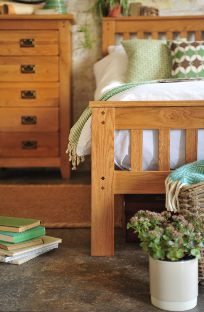 Oak bed, Oak bedroom furniture, oak care, caring for your furniture