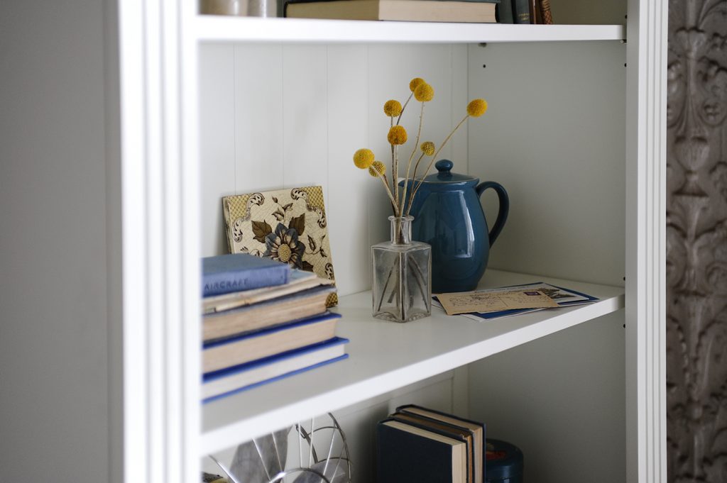 white-bookcase-bookcase-beauty-craspedia-denby-wear-vintage-books