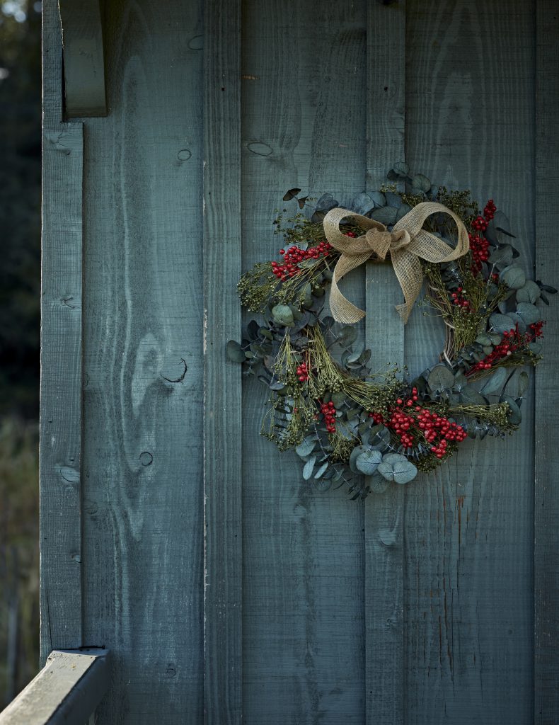 Christmas wreath made by Three Sisters Farm exclusively for The Cotswold Company