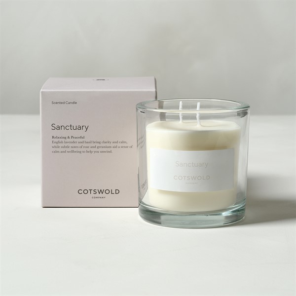 The Cotswold Company, Sanctuary Large Twin Wick candle, home fragrance, gift under £20