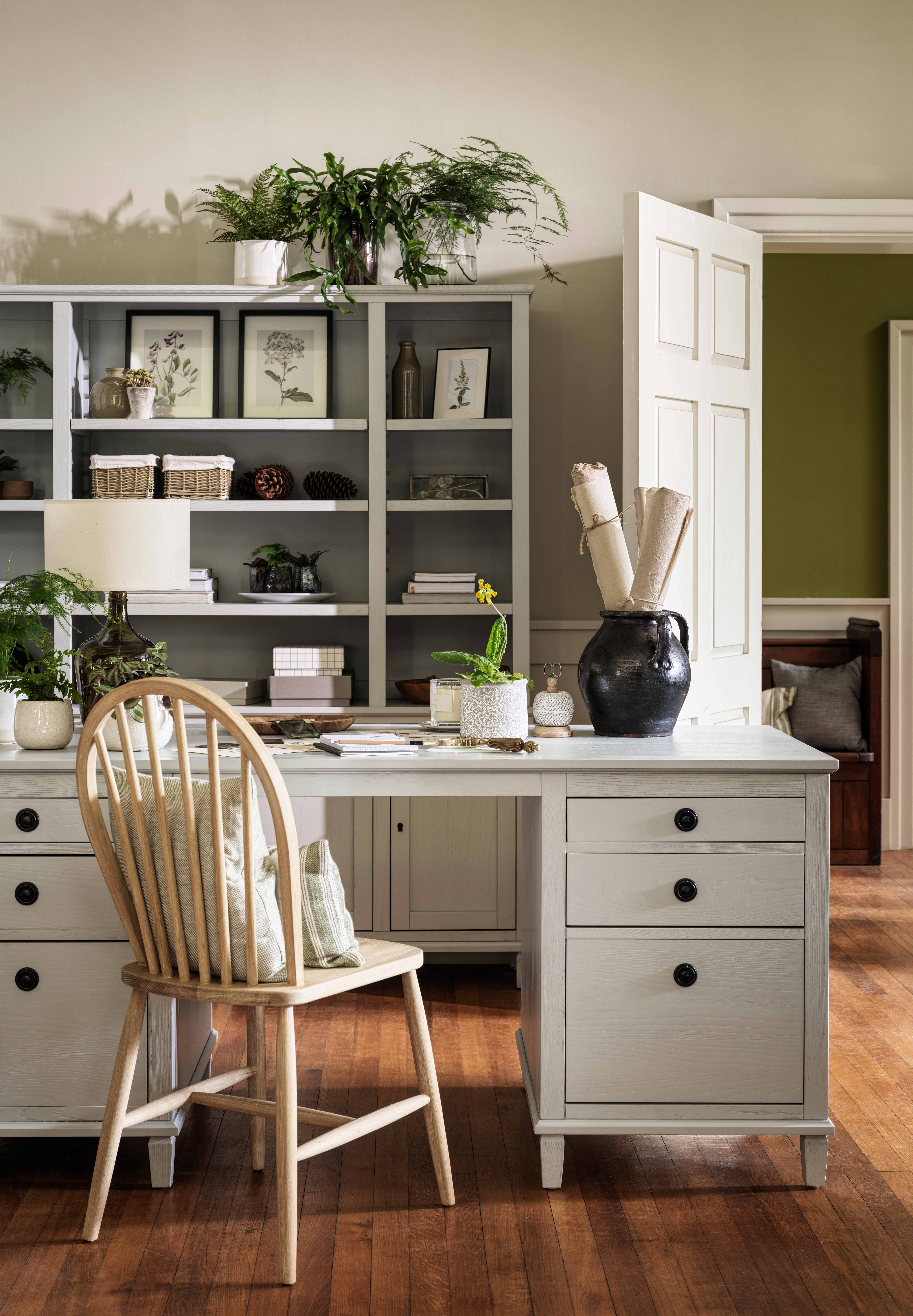 Natural-painted-ash-wood-furniture-office-desk